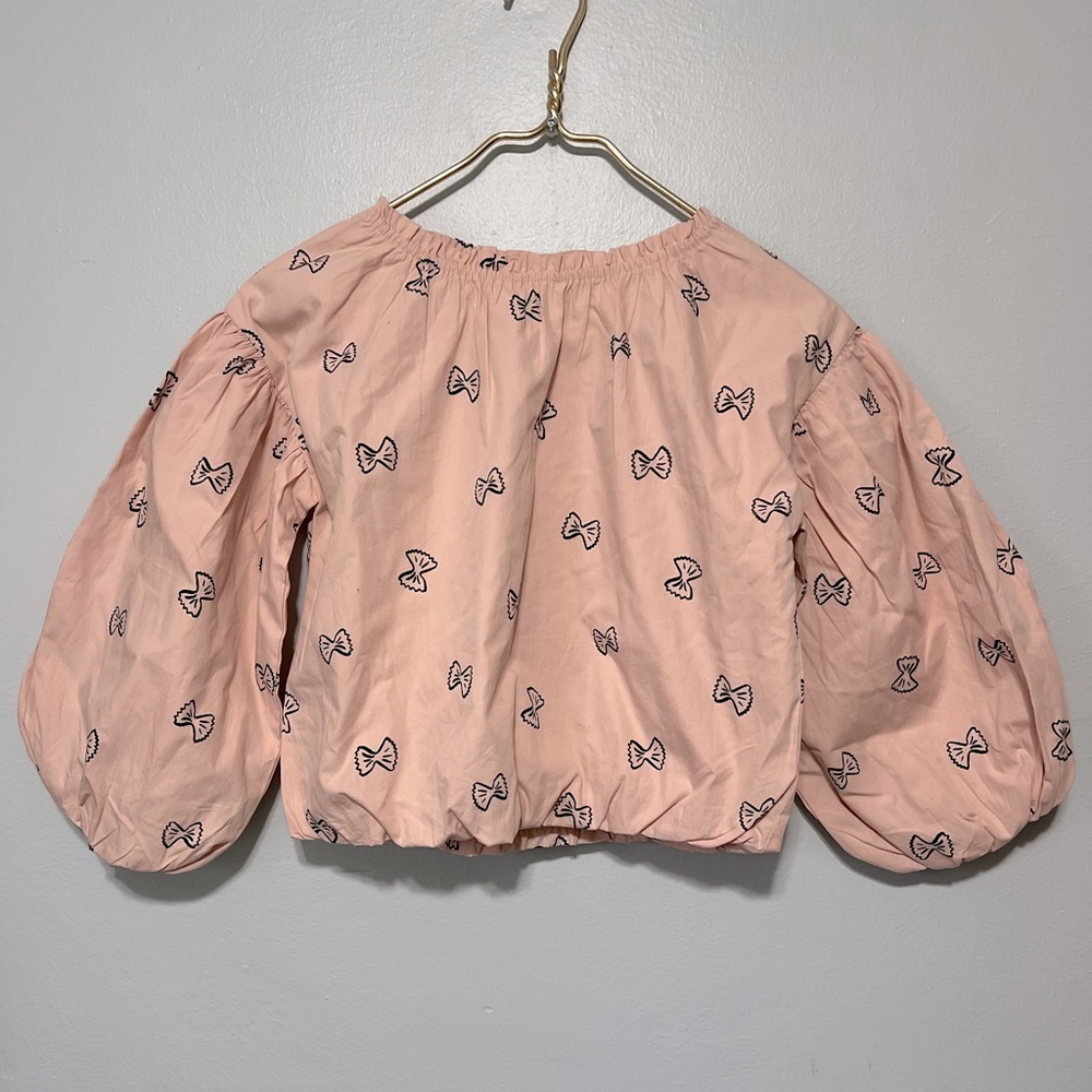 NWT Stem Little Girls Bow Tie Pasta Top
